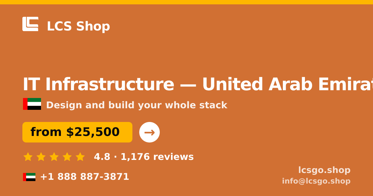 IT Infrastructure in United Arab Emirates — from $25,500, rated 4.8/5 by 1176 clients. LCS Shop.