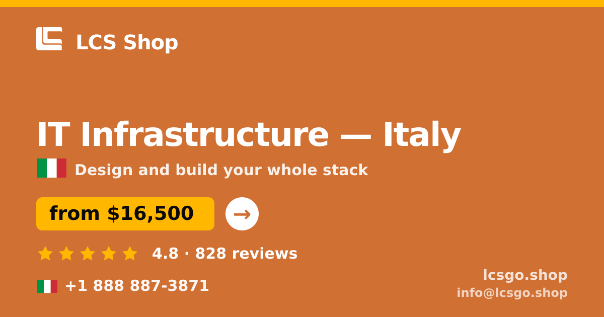 IT Infrastructure in Naples — from $15,500, rated 4.6/5 by 1090 clients. LCS Shop.