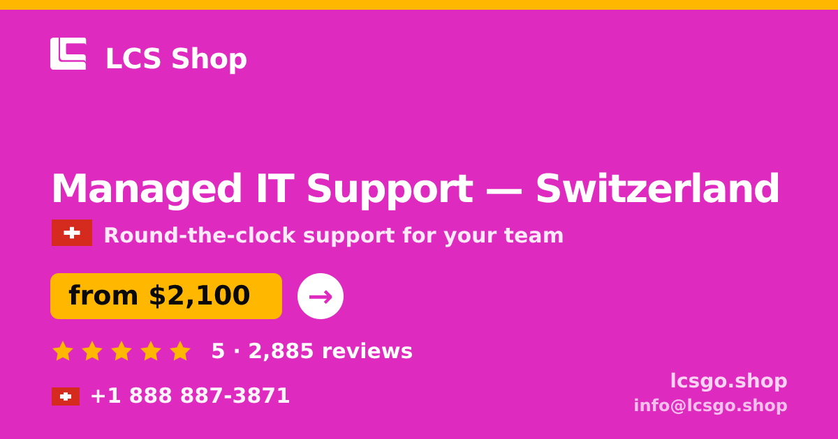Managed IT Support in Geneva — from $3,000/mo, rated 4.7/5 by 1550 clients. LCS Shop.