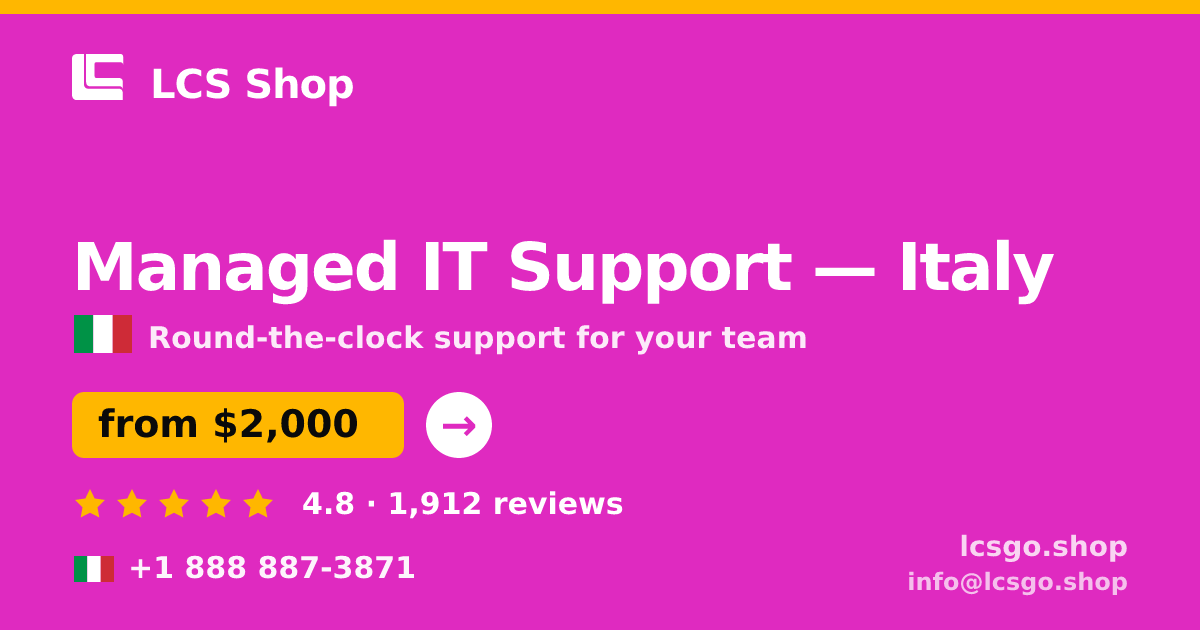 Managed IT Support in Rome — from $1,500/mo, rated 4.6/5 by 1204 clients. LCS Shop.