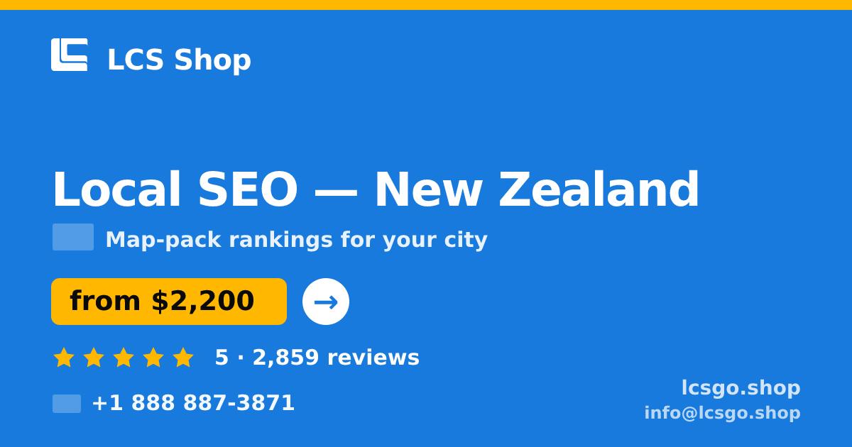 Local SEO in Christchurch — from $1,900/mo, rated 4.8/5 by 2866 clients. LCS Shop.