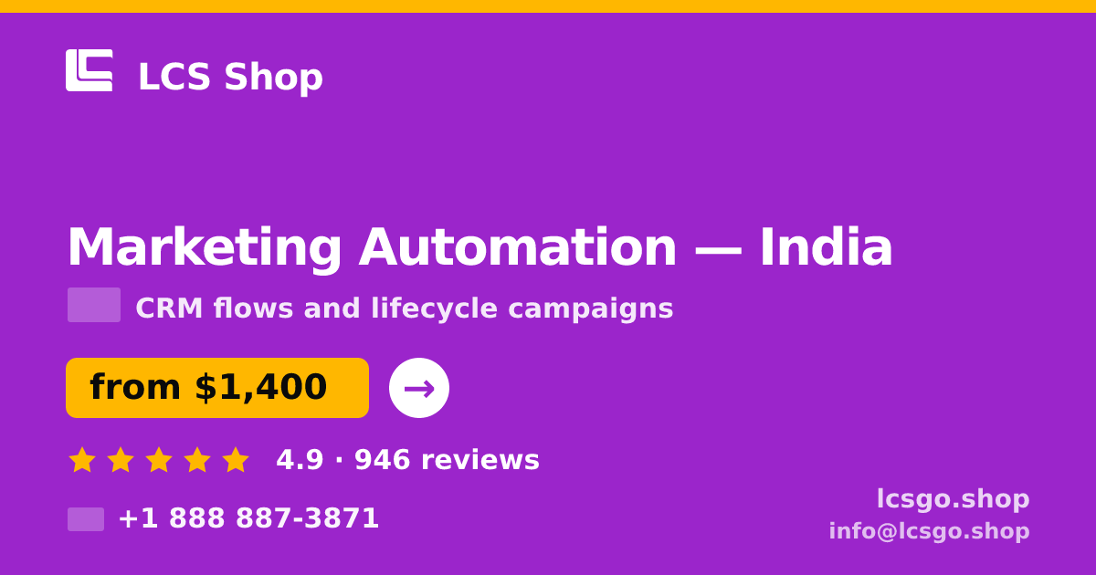 Marketing Automation in Chennai — from $1,000/mo, rated 4.8/5 by 856 clients. LCS Shop.