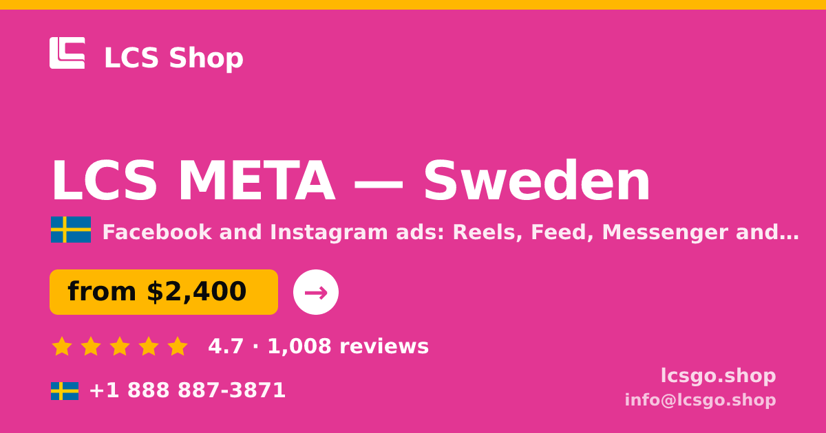 LCS META in Stockholm — from $3,700/mo, rated 4.9/5 by 2540 clients. LCS Shop.