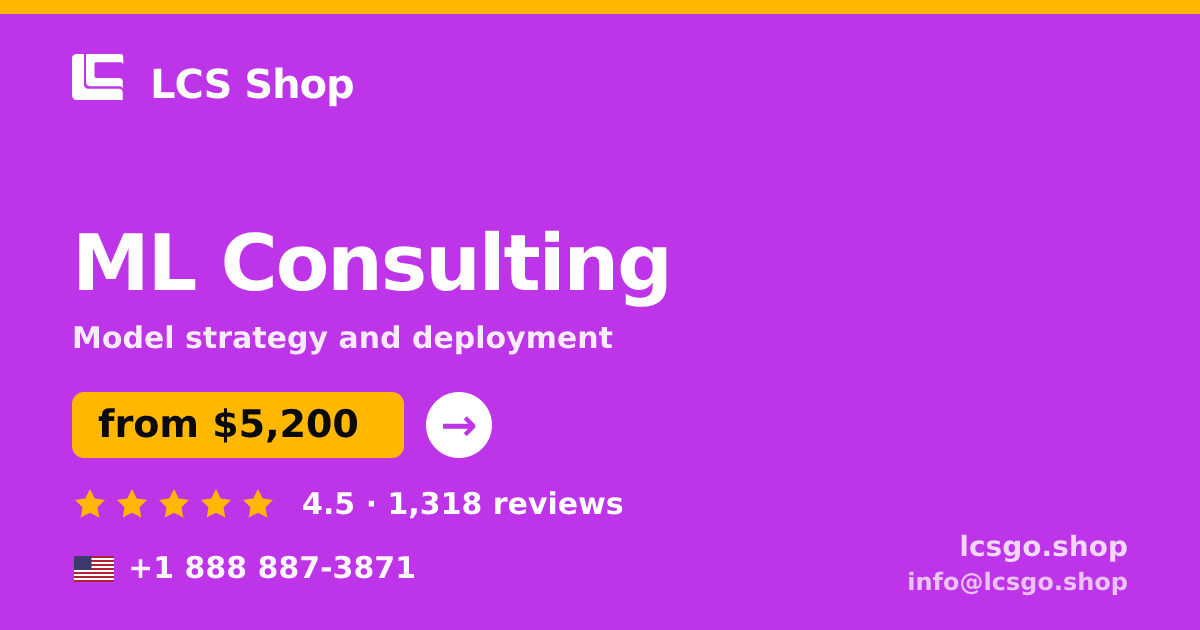 ML Consulting in the USA — from $5,200, rated 4.5/5 by 1318 clients. LCS Shop.