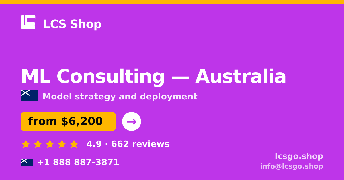ML Consulting in Brisbane — from $4,400, rated 4.8/5 by 3089 clients. LCS Shop.