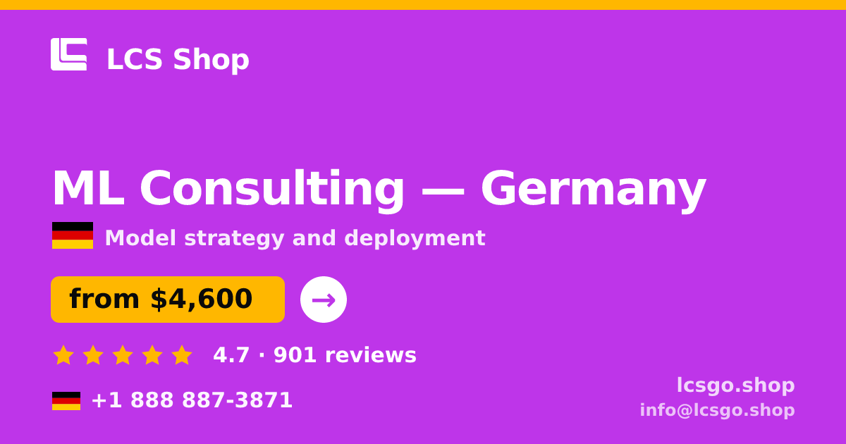 ML Consulting in Berlin — from $6,300, rated 4.6/5 by 1120 clients. LCS Shop.