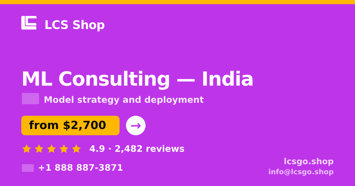 ML Consulting in Hyderabad — from $2,100, rated 4.6/5 by 3278 clients. LCS Shop.