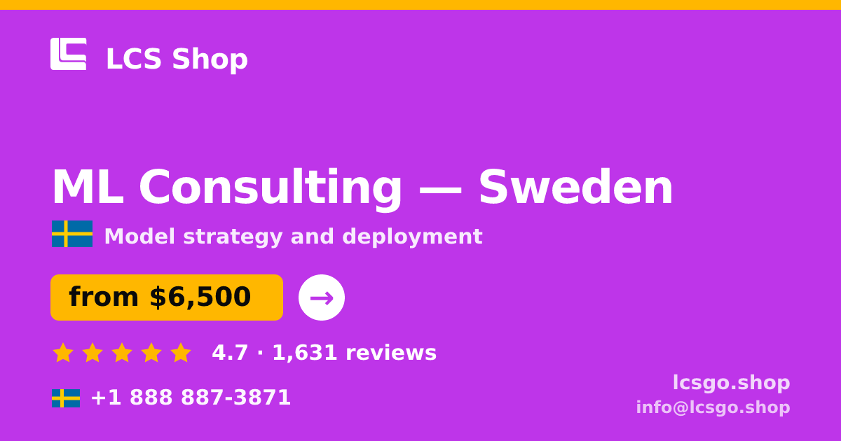 ML Consulting in Sweden — from $6,500, rated 4.7/5 by 1631 clients. LCS Shop.