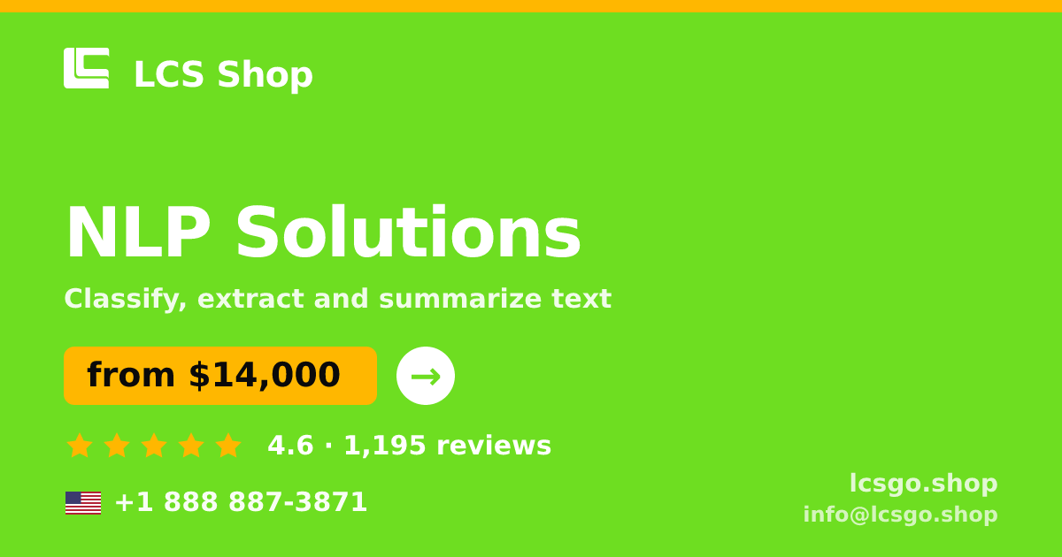 NLP Solutions in the USA — from $14,000, rated 4.6/5 by 1195 clients. LCS Shop.