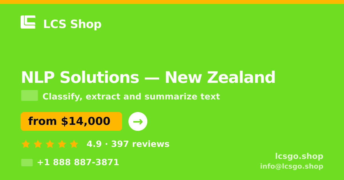 NLP Solutions in Auckland — from $17,000, rated 4.5/5 by 2284 clients. LCS Shop.