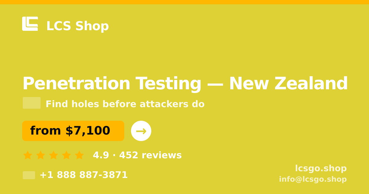 Penetration Testing in Christchurch — from $7,900, rated 4.7/5 by 1169 clients. LCS Shop.