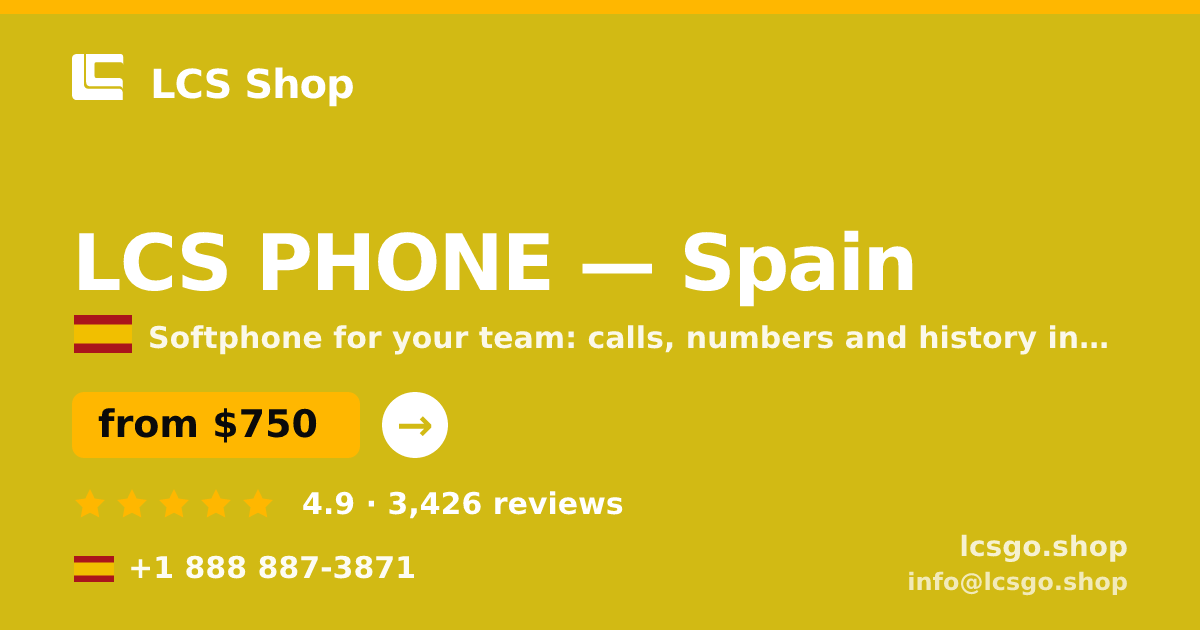LCS PHONE in Barcelona — from $850/mo, rated 4.7/5 by 1795 clients. LCS Shop.