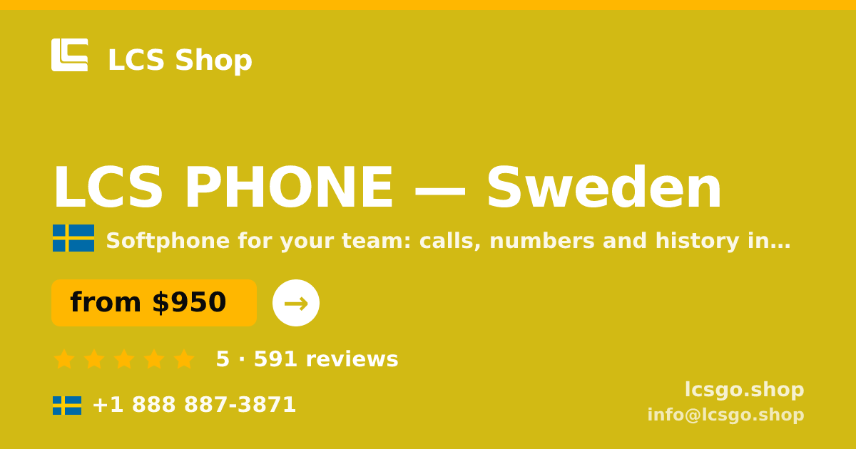 LCS PHONE in Malmö — from $950/mo, rated 4.9/5 by 572 clients. LCS Shop.