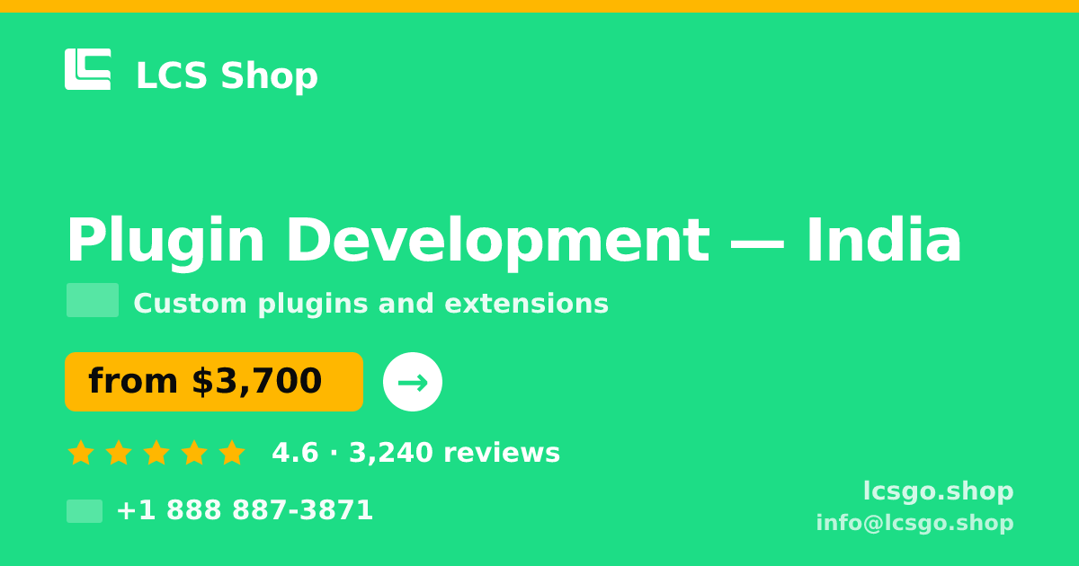 Plugin Development in Mumbai — from $1,800, rated 4.9/5 by 2448 clients. LCS Shop.