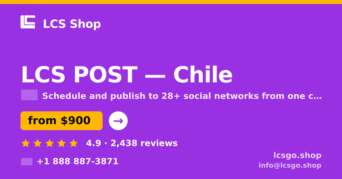 LCS POST in Santiago — from $950/mo, rated 4.7/5 by 2124 clients. LCS Shop.