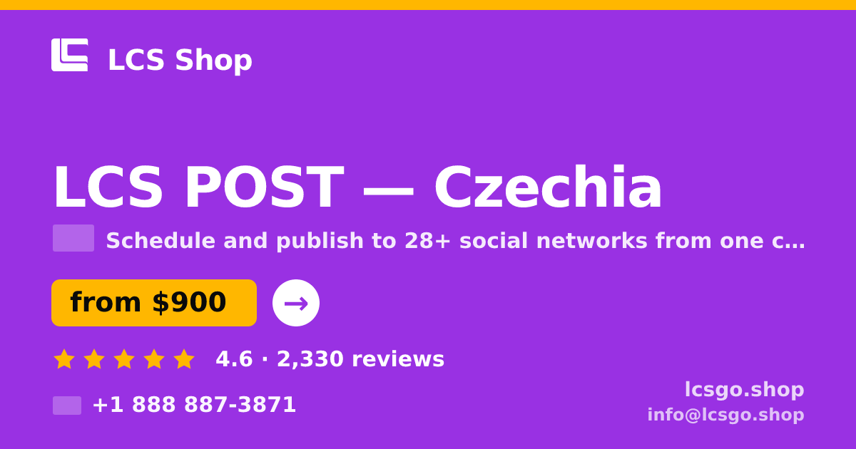 LCS POST in Prague — from $600/mo, rated 4.7/5 by 478 clients. LCS Shop.