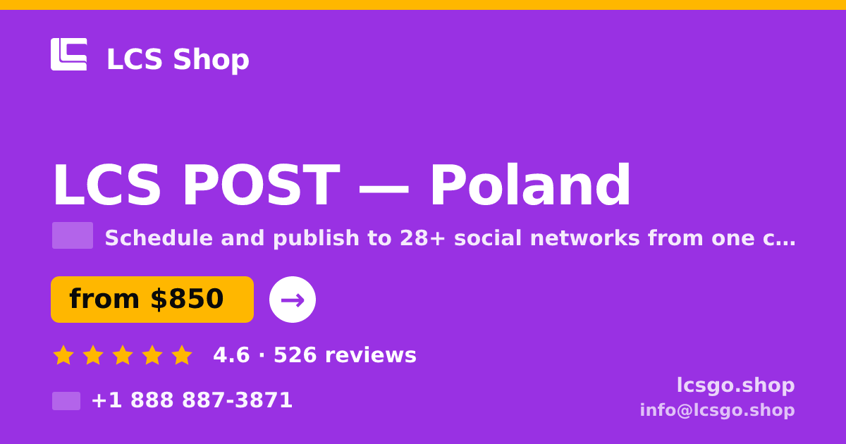 LCS POST in Warsaw — from $700/mo, rated 4.6/5 by 2246 clients. LCS Shop.