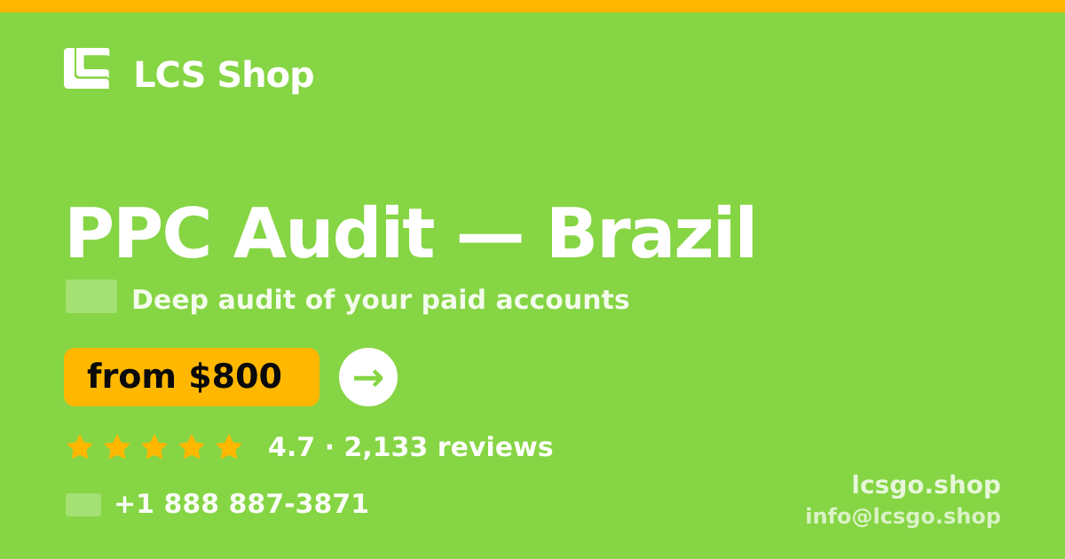 PPC Audit in Rio de Janeiro — from $650, rated 4.5/5 by 1681 clients. LCS Shop.