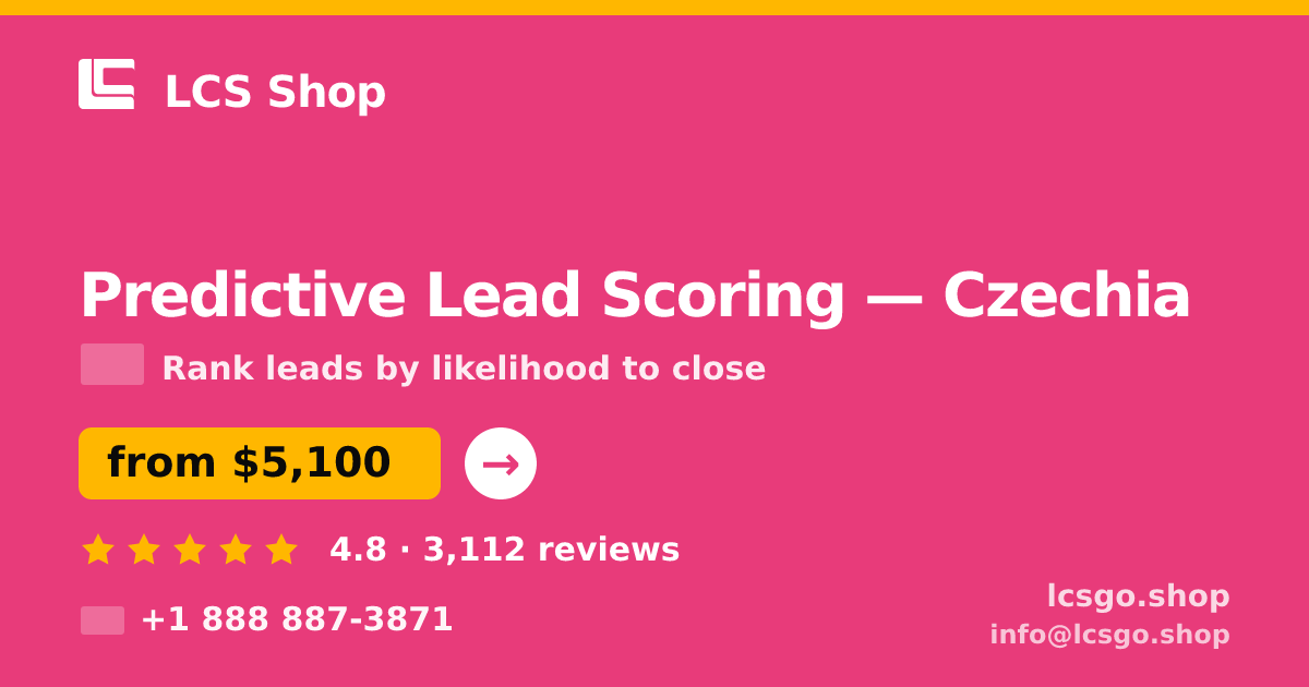 Predictive Lead Scoring in Czechia — from $5,100, rated 4.8/5 by 3112 clients. LCS Shop.