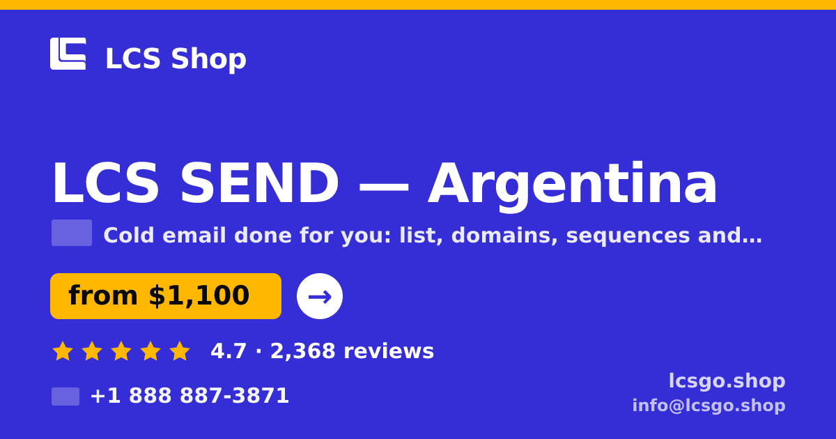 LCS SEND in Buenos Aires — from $750/mo, rated 4.6/5 by 2723 clients. LCS Shop.