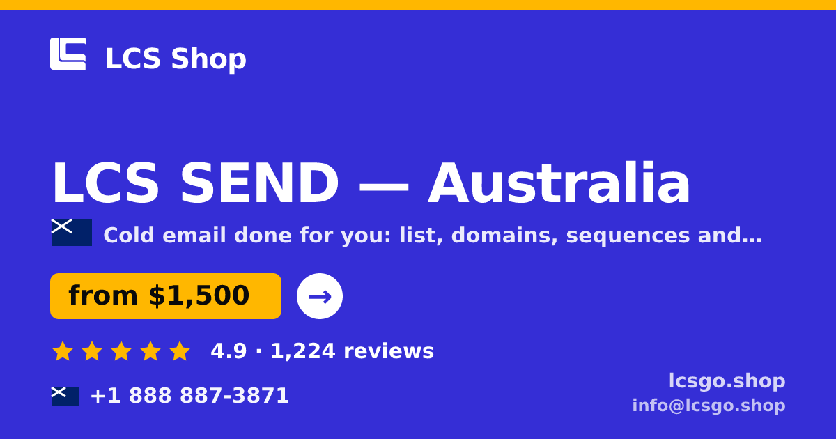 LCS SEND in Australia — from $1,500/mo, rated 4.9/5 by 1224 clients. LCS Shop.