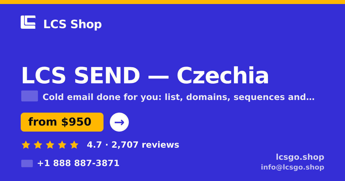 LCS SEND in Prague — from $800/mo, rated 4.9/5 by 2160 clients. LCS Shop.