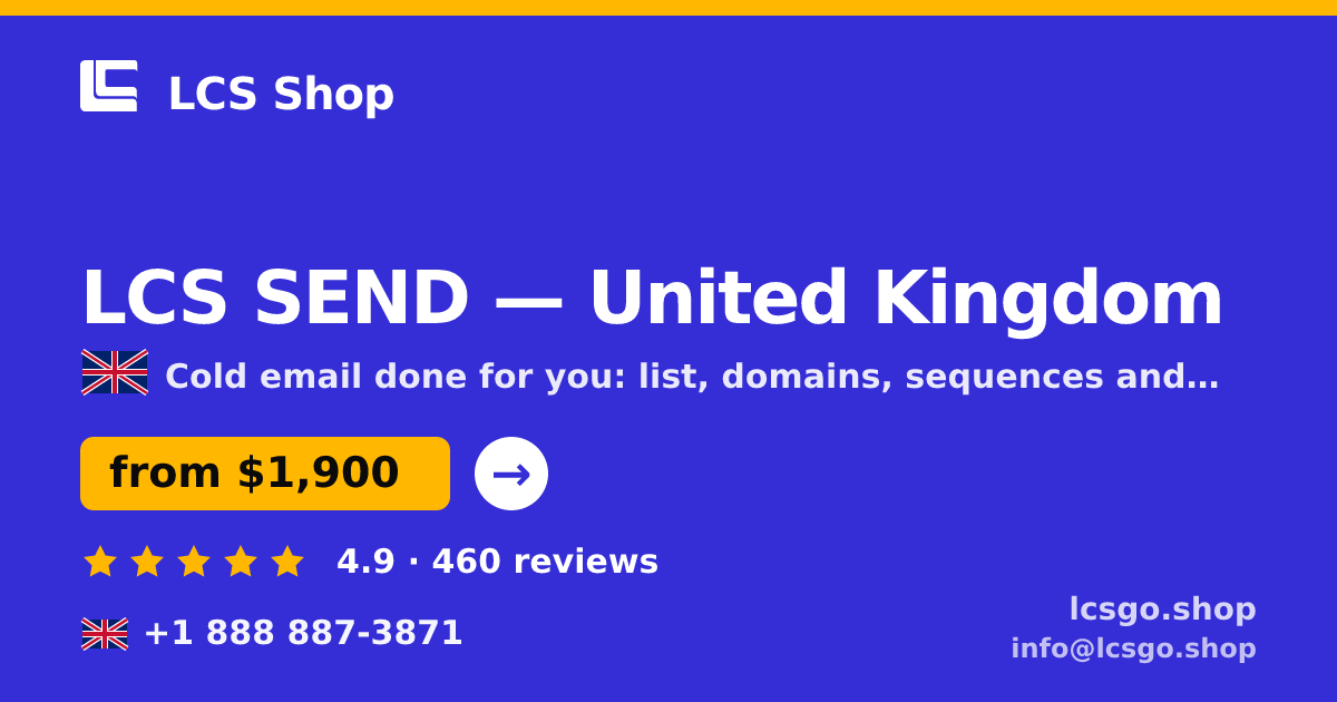 LCS SEND in United Kingdom — from $1,900/mo, rated 4.9/5 by 460 clients. LCS Shop.