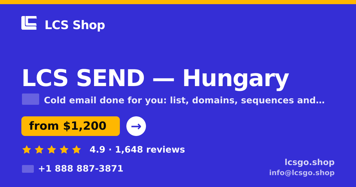 LCS SEND in Hungary — from $1,200/mo, rated 4.9/5 by 1648 clients. LCS Shop.