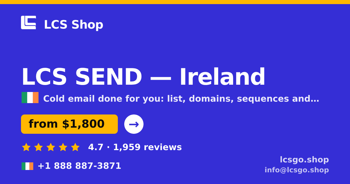 LCS SEND in Ireland — from $1,800/mo, rated 4.7/5 by 1959 clients. LCS Shop.