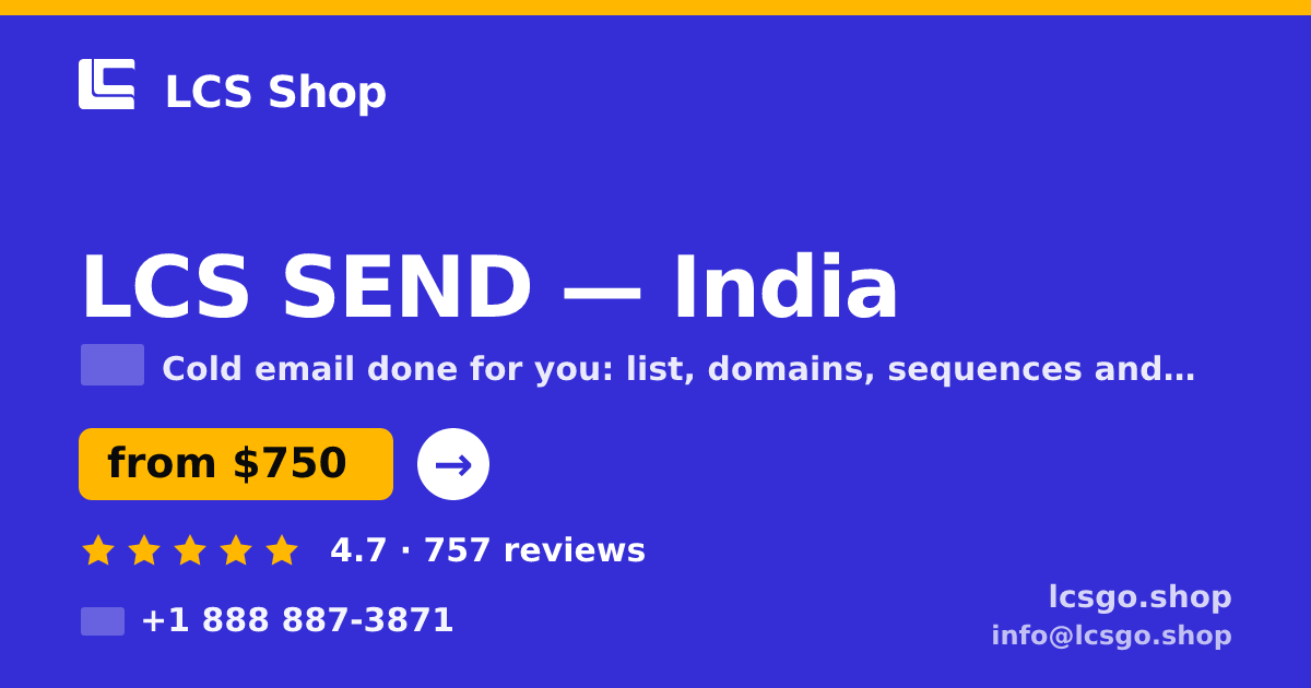 LCS SEND in India — from $750/mo, rated 4.7/5 by 757 clients. LCS Shop.
