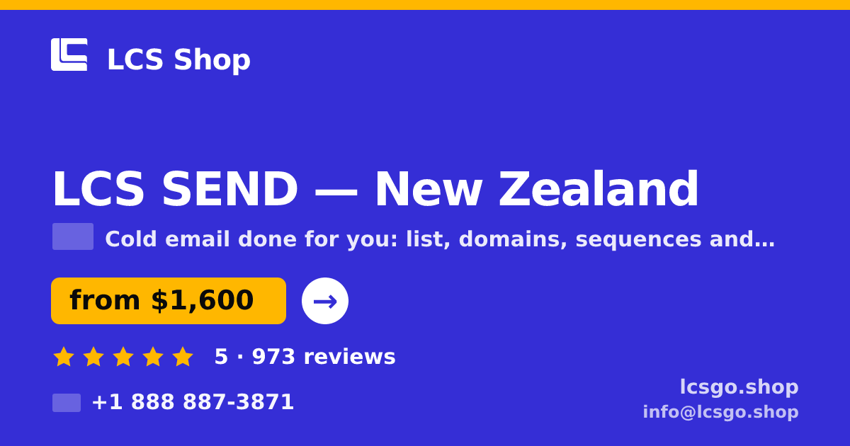 LCS SEND in New Zealand — from $1,600/mo, rated 5/5 by 973 clients. LCS Shop.