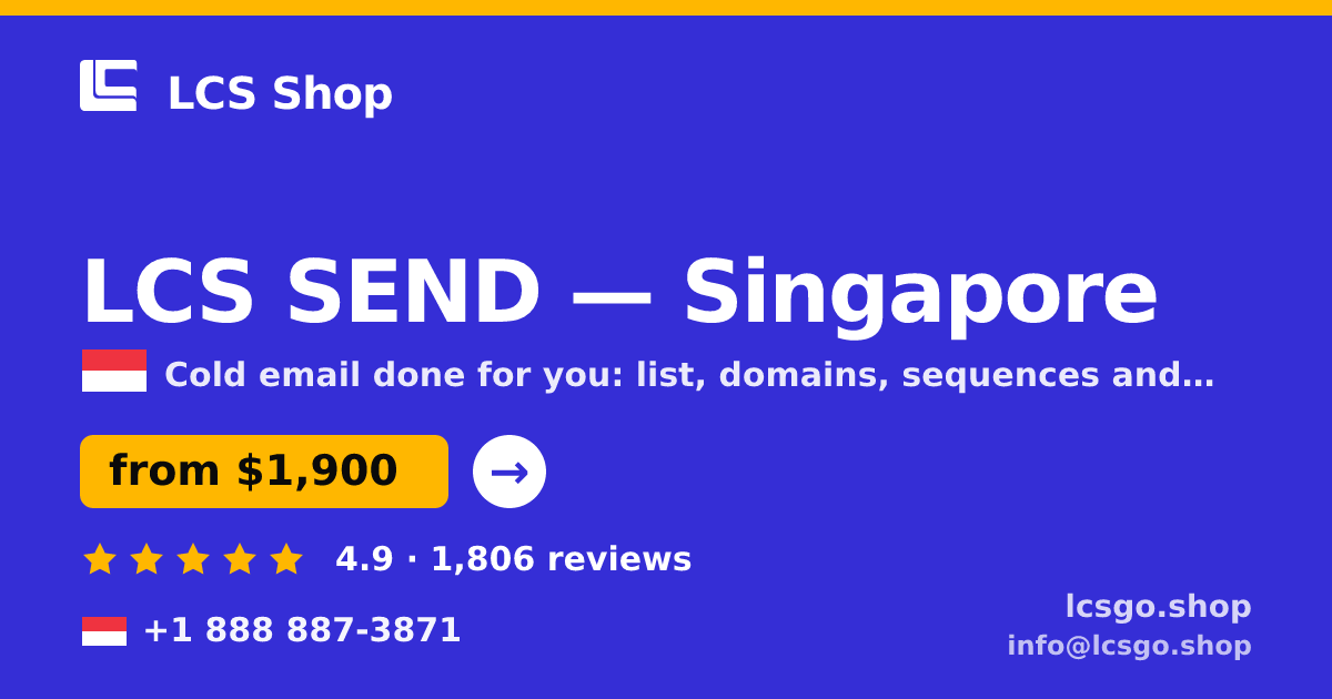 LCS SEND in Singapore — from $1,900/mo, rated 4.9/5 by 1806 clients. LCS Shop.