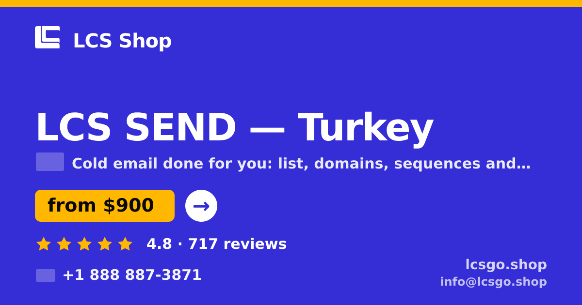 LCS SEND in Ankara — from $600/mo, rated 5/5 by 1122 clients. LCS Shop.