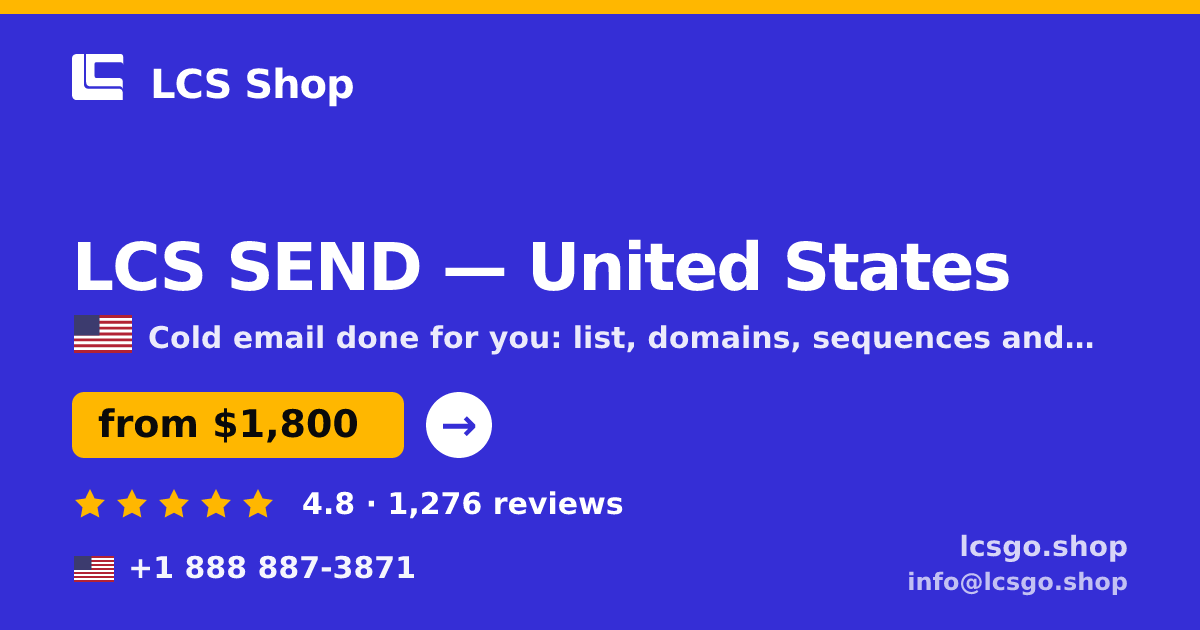 LCS SEND in United States — from $1,700/mo, rated 4.5/5 by 1827 clients. LCS Shop.