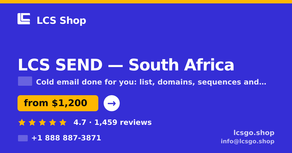 LCS SEND in South Africa — from $1,200/mo, rated 4.7/5 by 1459 clients. LCS Shop.