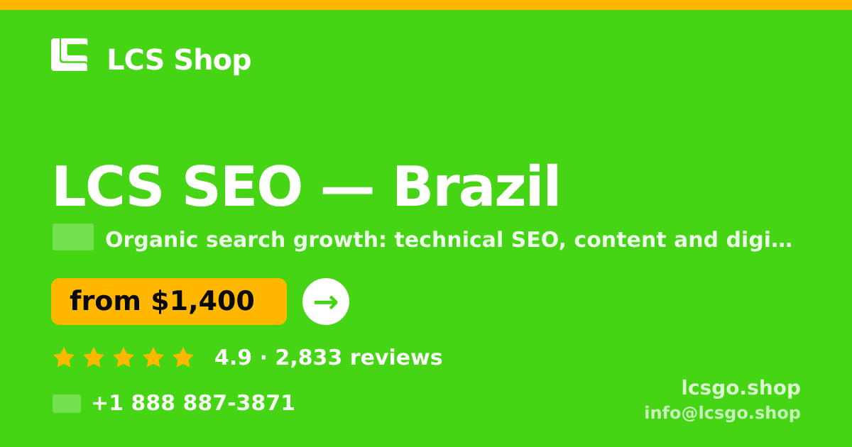 LCS SEO in São Paulo — from $1,100/mo, rated 4.9/5 by 2130 clients. LCS Shop.
