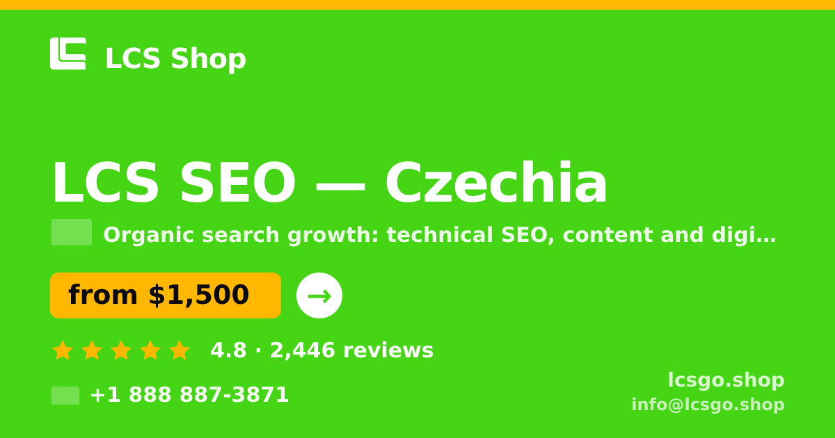 LCS SEO in Czechia — from $1,500/mo, rated 4.8/5 by 2446 clients. LCS Shop.