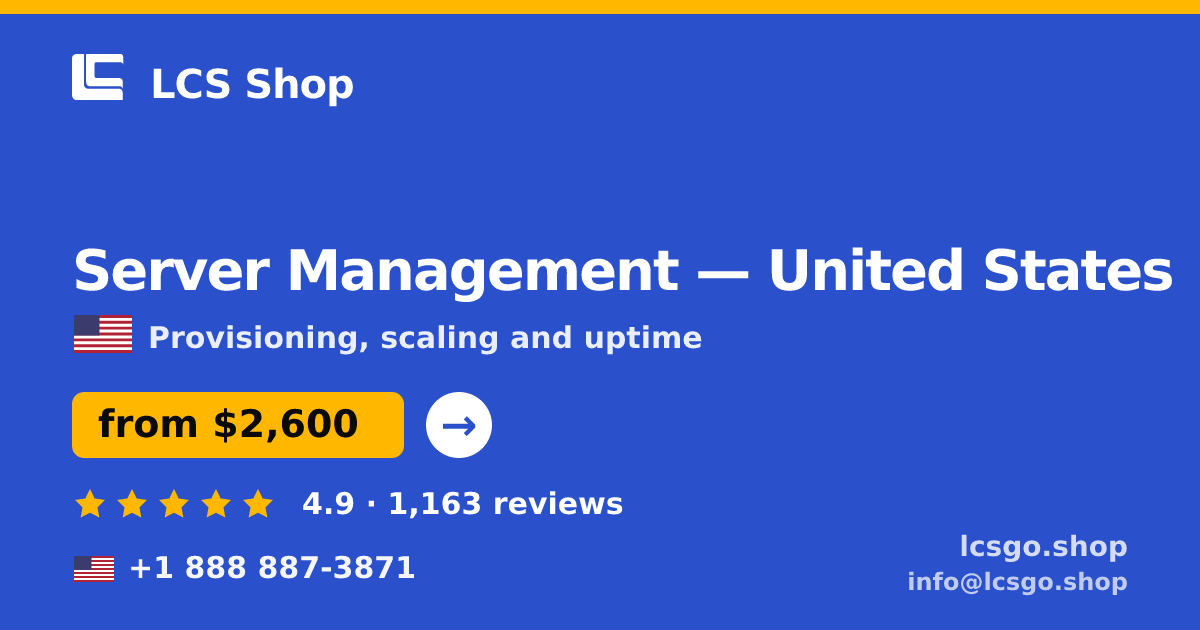 Server Management in Minneapolis — from $2,800/mo, rated 4.9/5 by 531 clients. LCS Shop.
