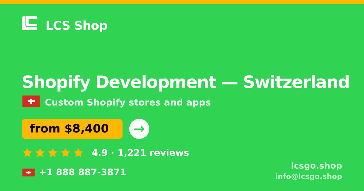 Shopify Development in Basel — from $9,000, rated 4.6/5 by 1124 clients. LCS Shop.