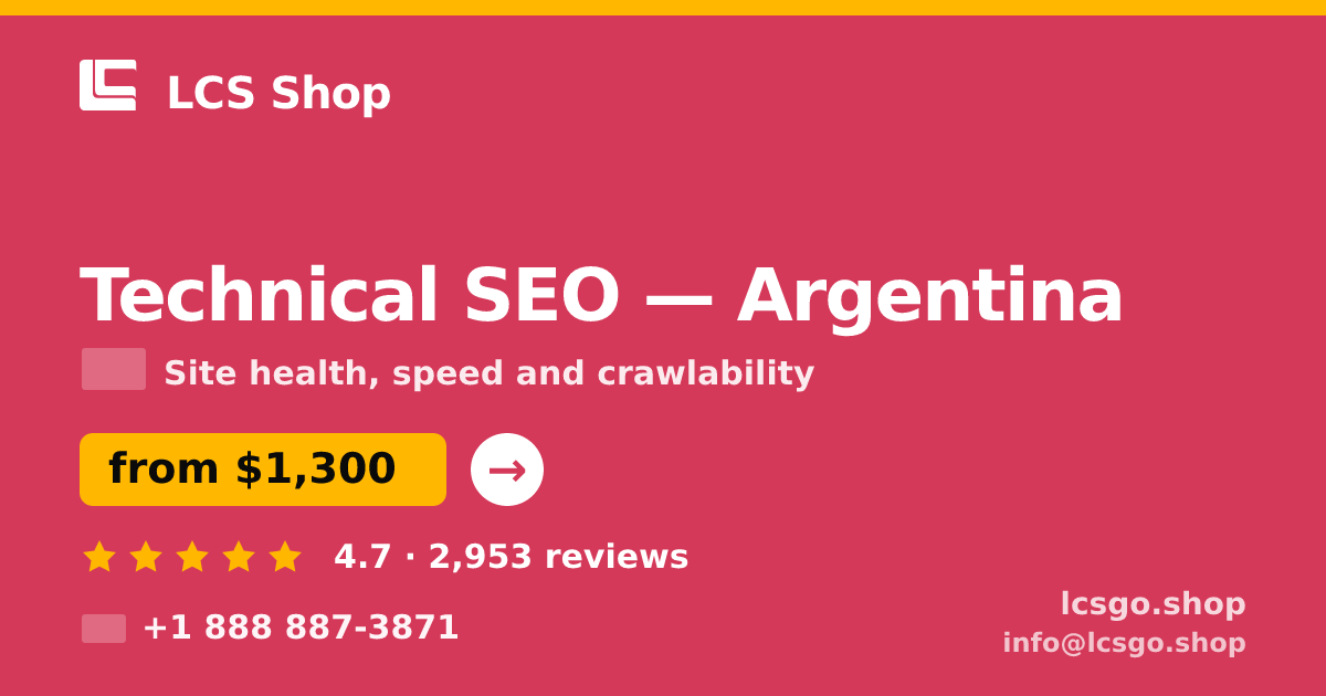 Technical SEO in Argentina — from $1,300, rated 4.7/5 by 2953 clients. LCS Shop.