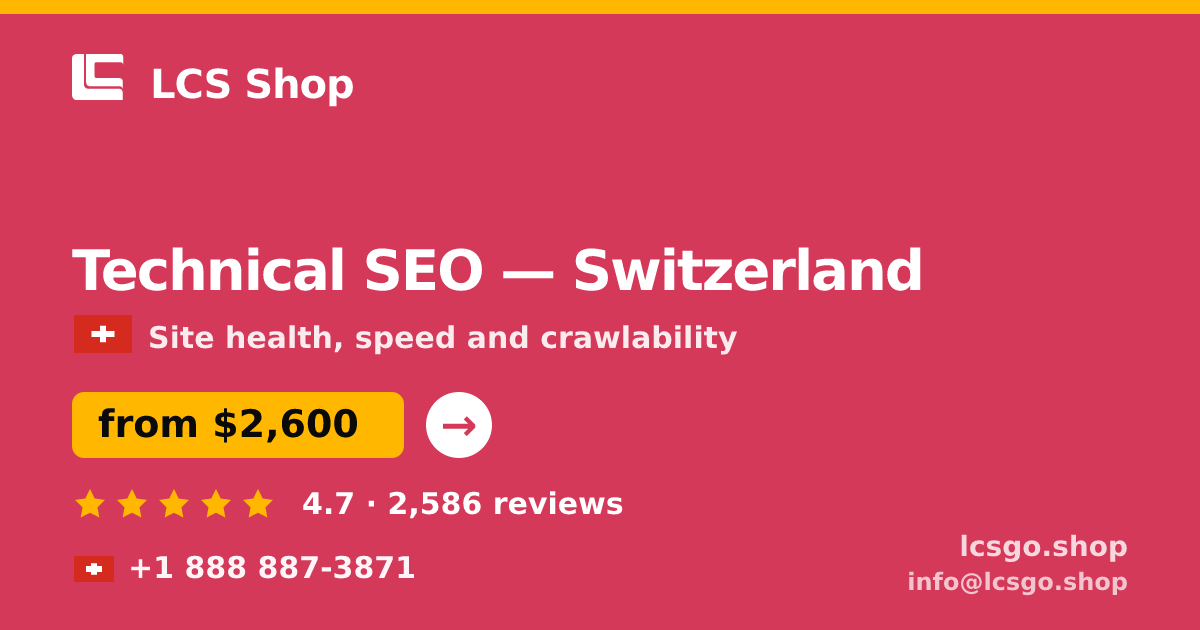 Technical SEO in Zürich — from $2,800, rated 4.8/5 by 436 clients. LCS Shop.