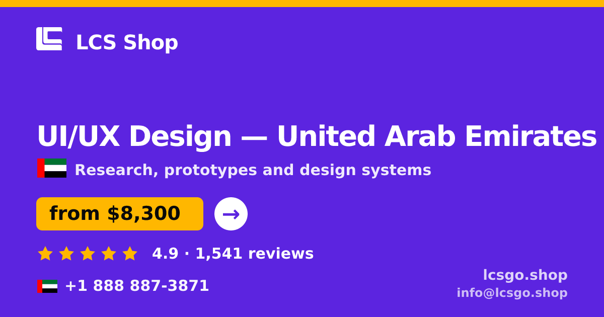 UI/UX Design in United Arab Emirates — from $8,300, rated 4.9/5 by 1541 clients. LCS Shop.