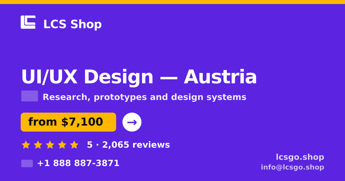 UI/UX Design in Linz — from $8,600, rated 4.8/5 by 1574 clients. LCS Shop.
