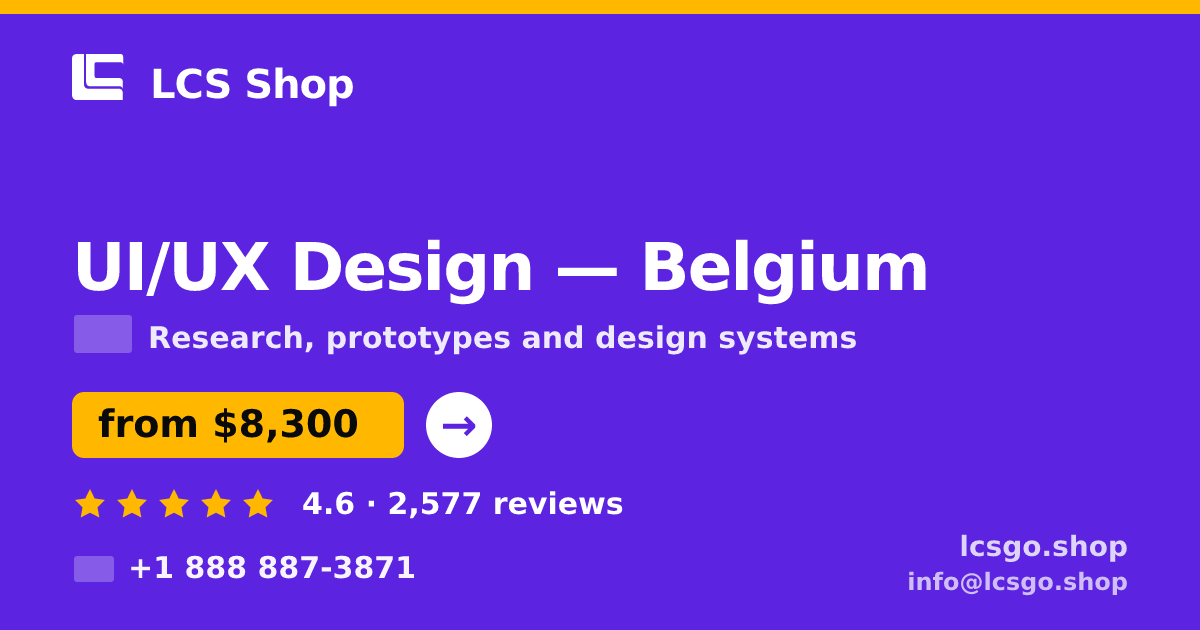 UI/UX Design in Belgium — from $8,300, rated 4.6/5 by 2577 clients. LCS Shop.