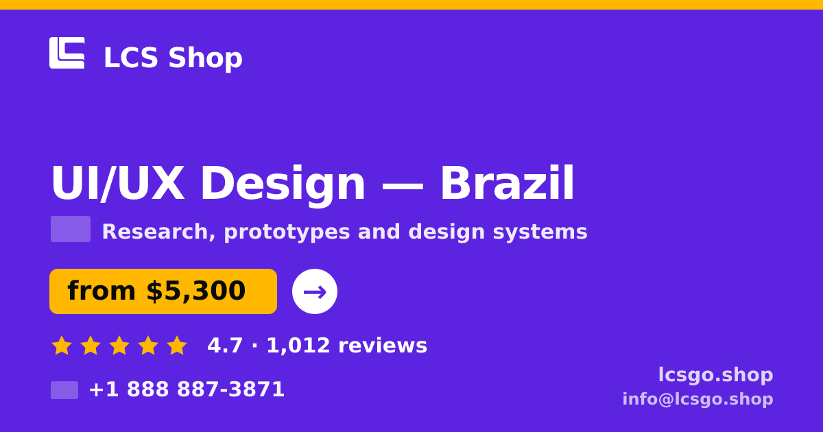 UI/UX Design in Brazil — from $5,300, rated 4.7/5 by 1012 clients. LCS Shop.