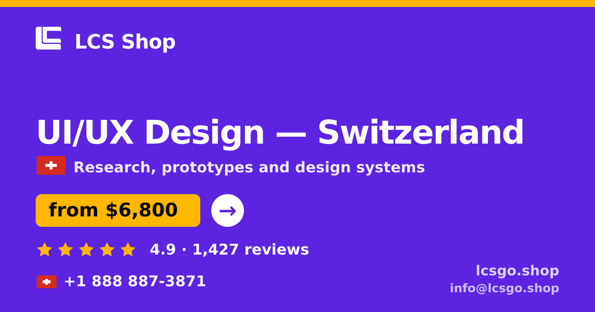 UI/UX Design in Geneva — from $9,700, rated 4.6/5 by 1760 clients. LCS Shop.