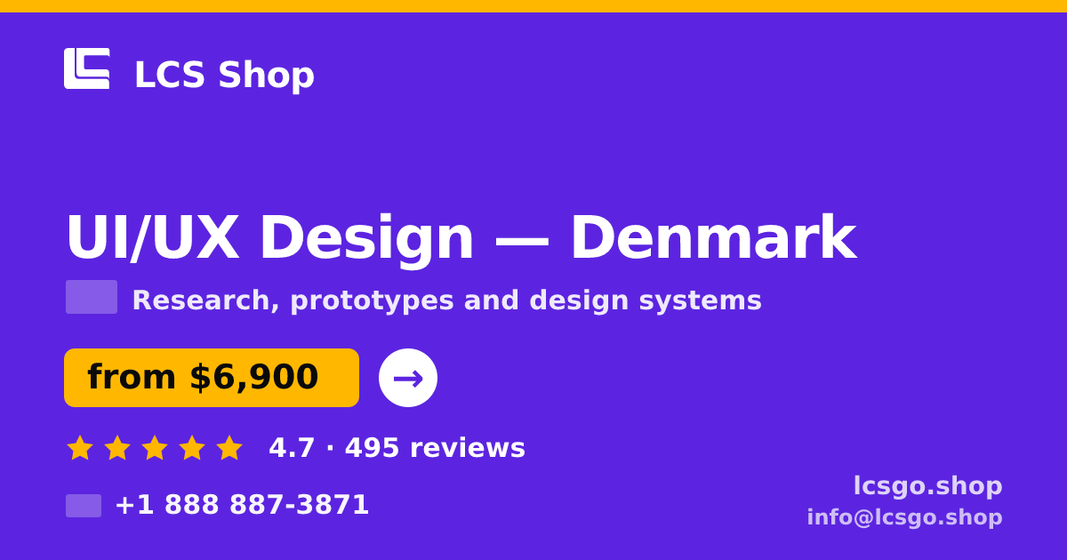 UI/UX Design in Denmark — from $6,900, rated 4.7/5 by 495 clients. LCS Shop.