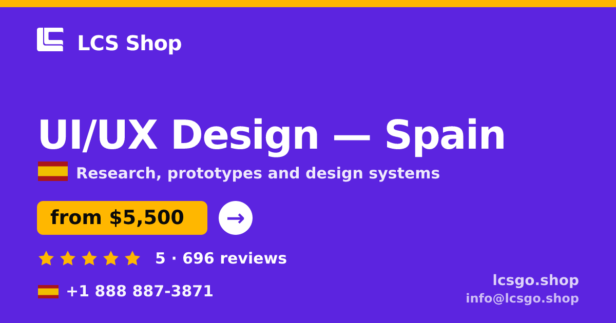 UI/UX Design in Madrid — from $4,700, rated 4.8/5 by 3422 clients. LCS Shop.