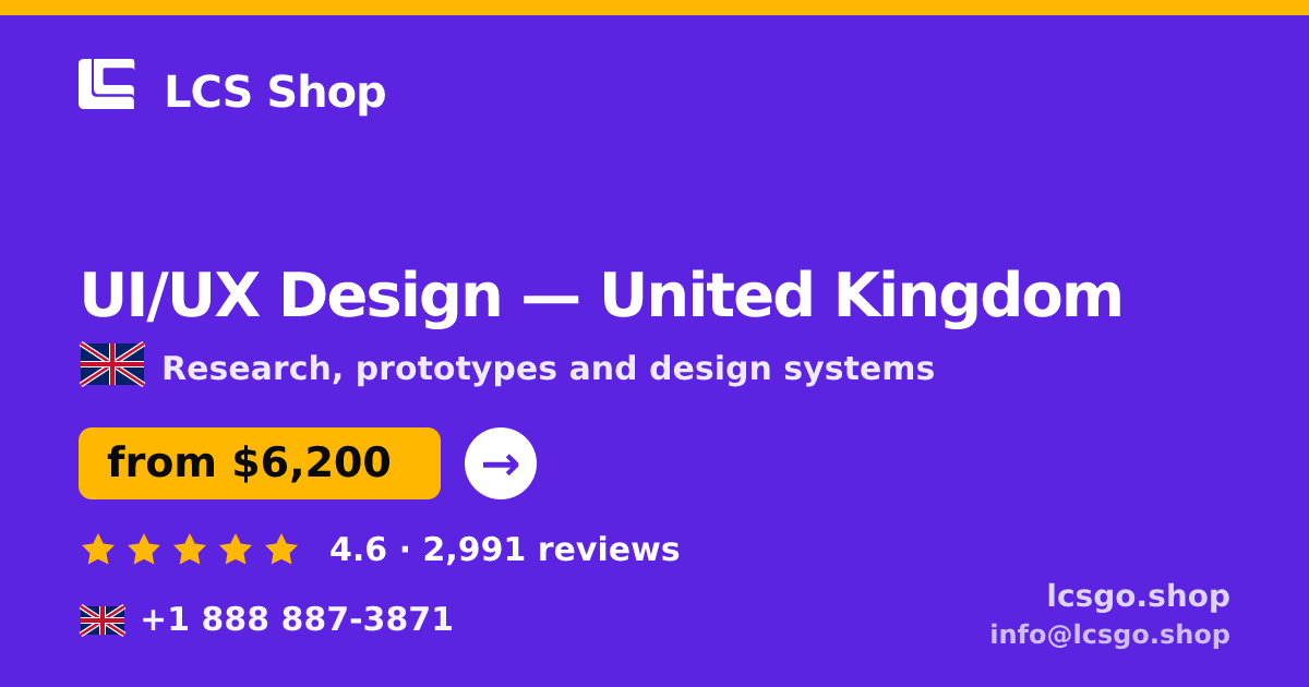 UI/UX Design in Birmingham — from $7,900, rated 4.8/5 by 1518 clients. LCS Shop.