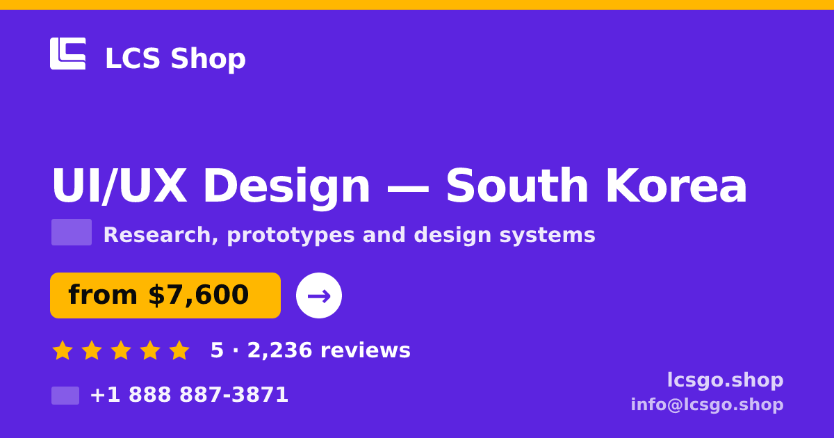 UI/UX Design in Busan — from $7,200, rated 4.9/5 by 2751 clients. LCS Shop.